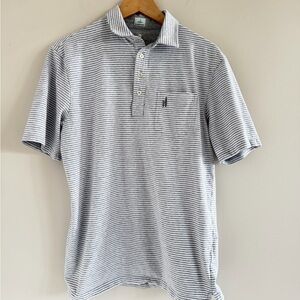 Johnnie-O Hangin Out Men’s M Striped Polo Shirt Golf Stretch Casual Preppy